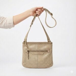 FOSSIL ‘Long Live Vintage’ Embossed Leather Crossbody Bag Tote Satchel